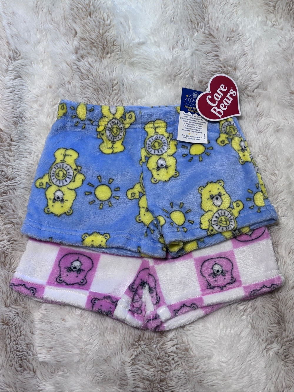 Kids Care Bears Plush Pajama Pants 2pk Size 4 NWT